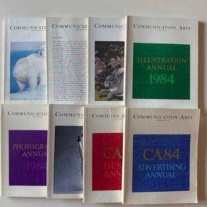 Communication Arts 1984 8 Issues Graphic Design Magazine Vintage